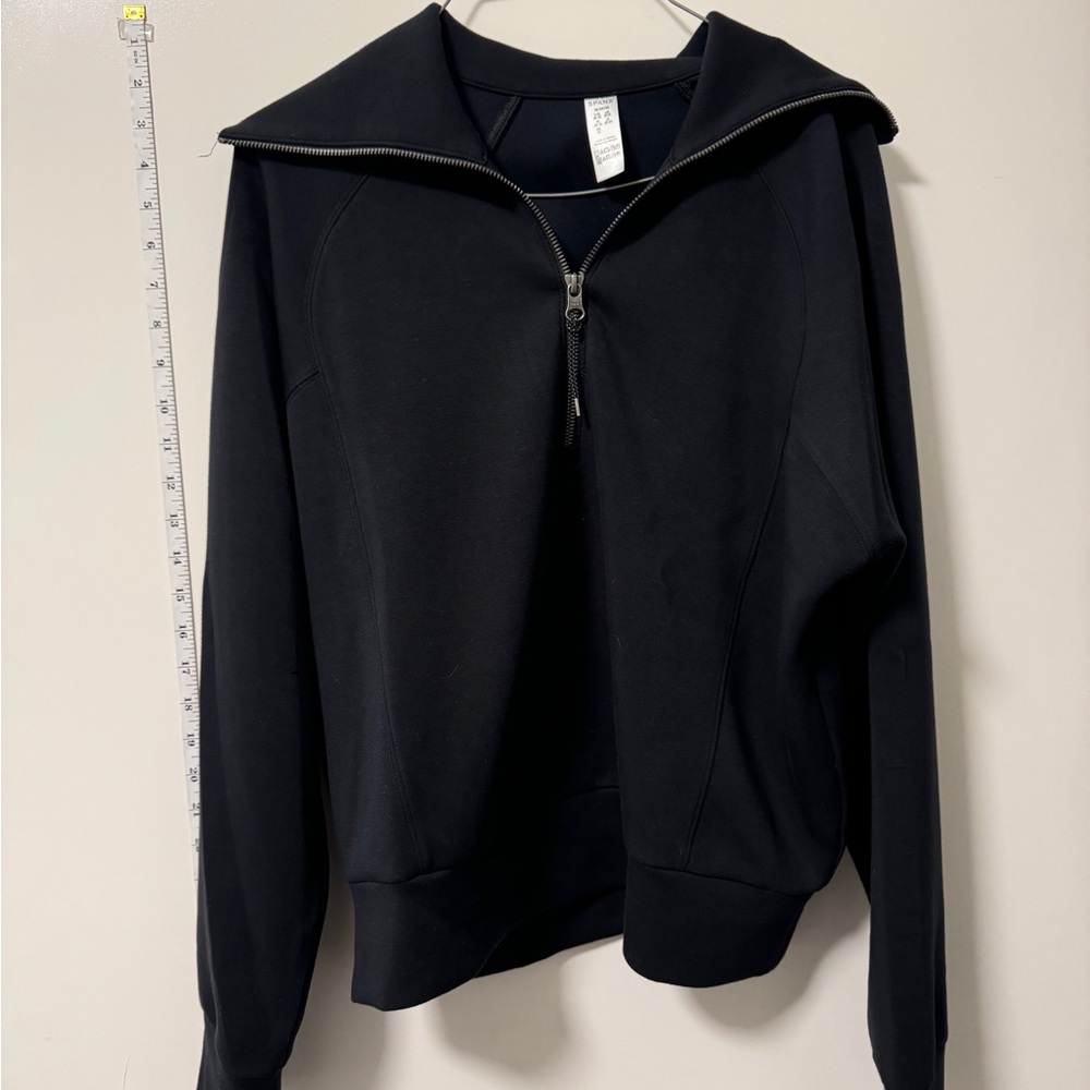 SPANX women’s Black Zip-Up Sweater